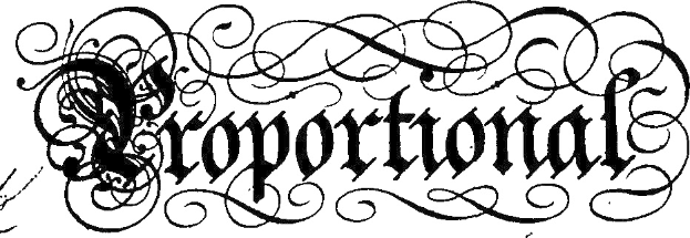 Schwarz-weißer kalligraphischer Schriftzug des Wortes "Konzern" mit verzierten Umrandungen.