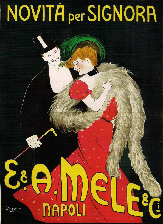 Ein Filmplakat, das eine Frau in einem langen, wallenden roten Kleid mit hohem Ausschnitt und langen Ärmeln zeigt, die von einem Mann in einem schwarzen Anzug mit ernstem Gesichtsausdruck hinter ihr steht, vor einem tiefblauen Hintergrund mit funkelnden Sternen.